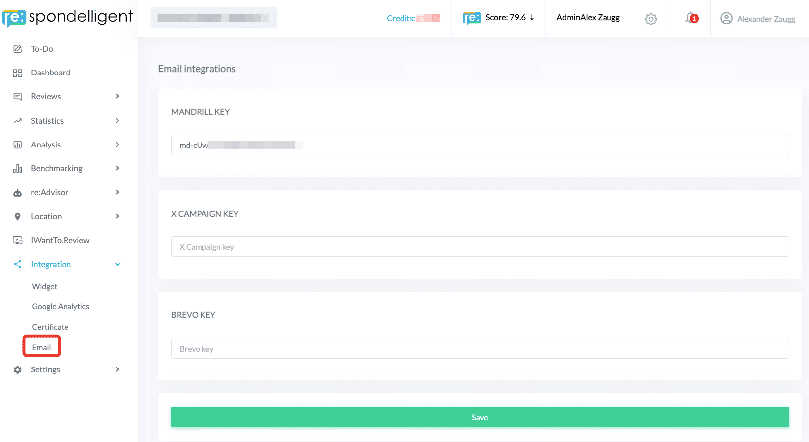 Mandrill-api-key-respondelligent Screenshot Manrill API Key in re:spondelligent