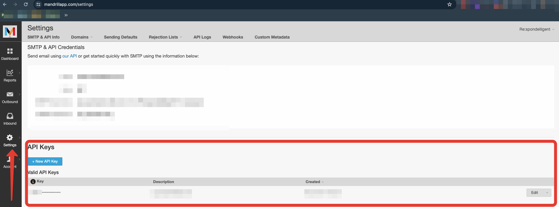 Mandrill-api-key Screenshot Mandrill API Key